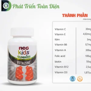 Neo Kids Kẽm Hữu Cơ Con Gấu - Hỗ Trợ Bé Ăn Ngon, Tăng Cường Sức Đề Kháng