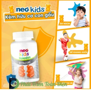 Neo Kids Kẽm Hữu Cơ Con Gấu - Hỗ Trợ Bé Ăn Ngon, Tăng Cường Sức Đề Kháng