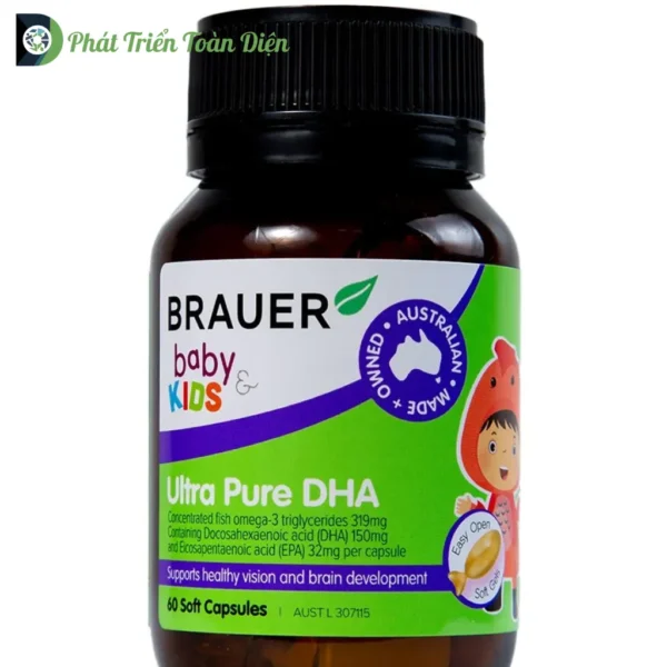 Viên Uống Brauer Baby & Kids Ultra Pure DHA