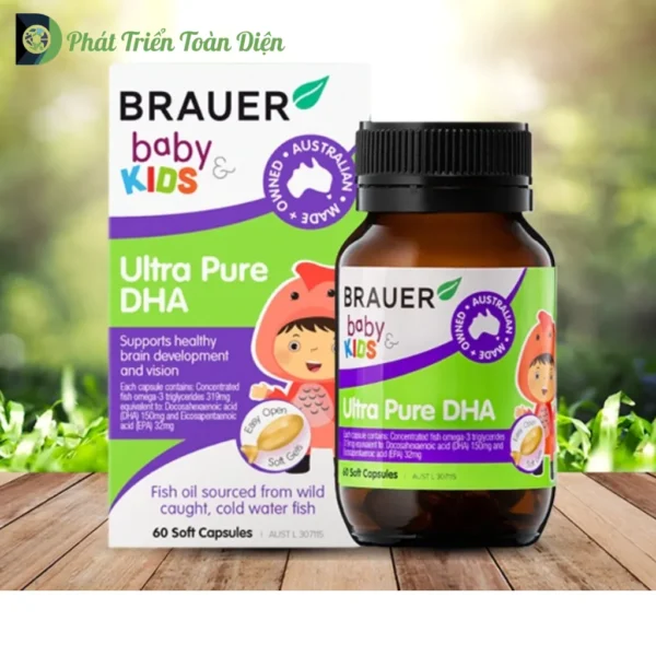 Viên Uống Brauer Baby & Kids Ultra Pure DHA