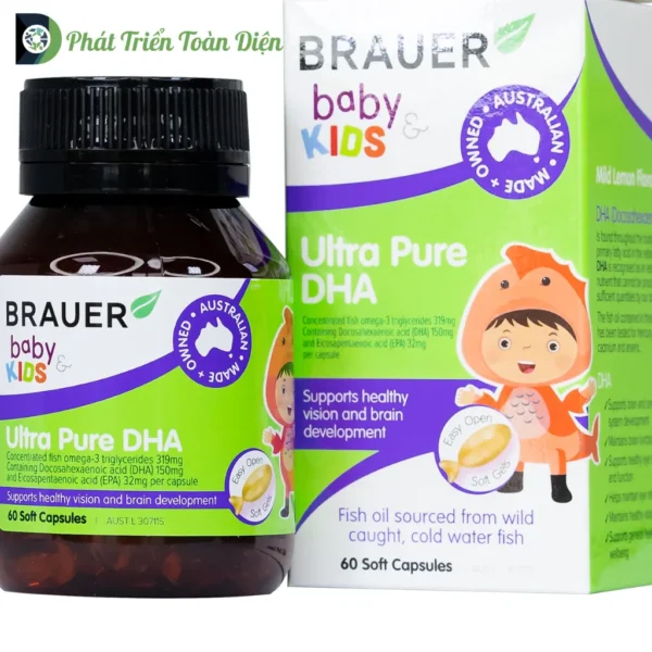 Viên Uống Brauer Baby & Kids Ultra Pure DHA